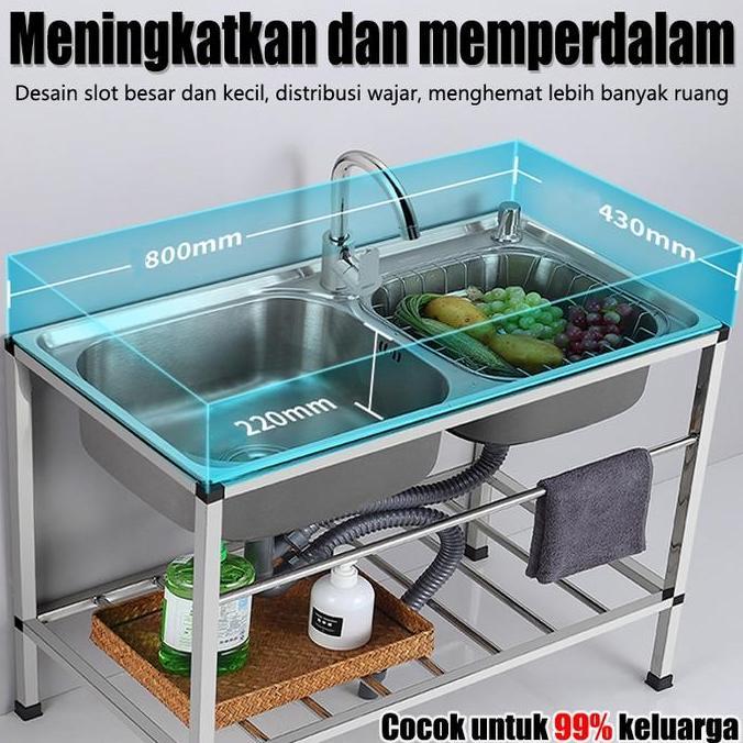 Termurah / Hot Sale Wastafel Portable Bak Cuci Piring Portable Tempat Cuci Piring Panjang Paket Leng