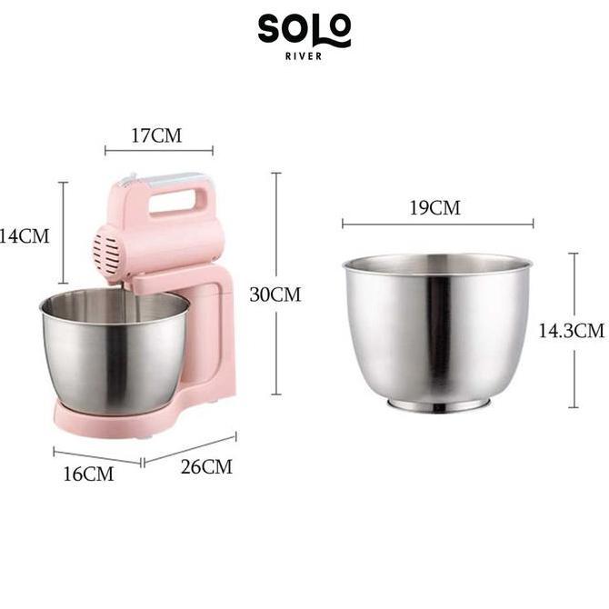 SOLO RIVER Hand Stand Mixer HRDDQ03WT 5spd 180 Watt
