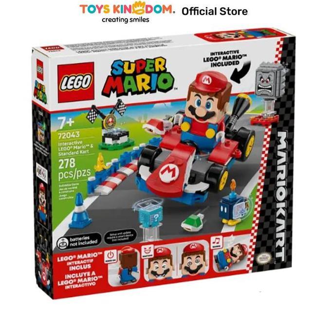 Toys Kingdom Lego Super Mario Interactive Mario & Standard Kart Set 278 Pcs 72043 - Mix Block Bricks