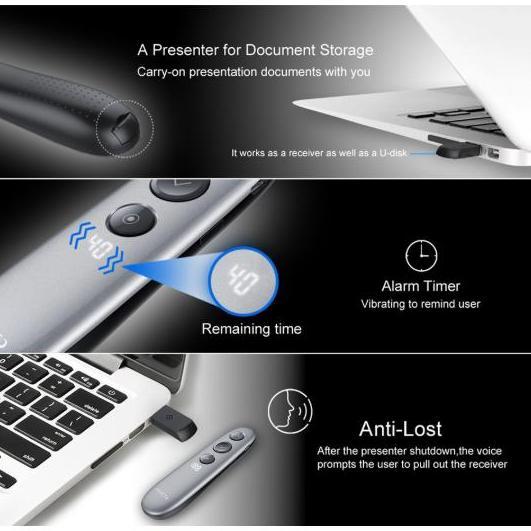 Avatto H100 Digital Laser Spotlight Magnify Wireless Presenter Pointer