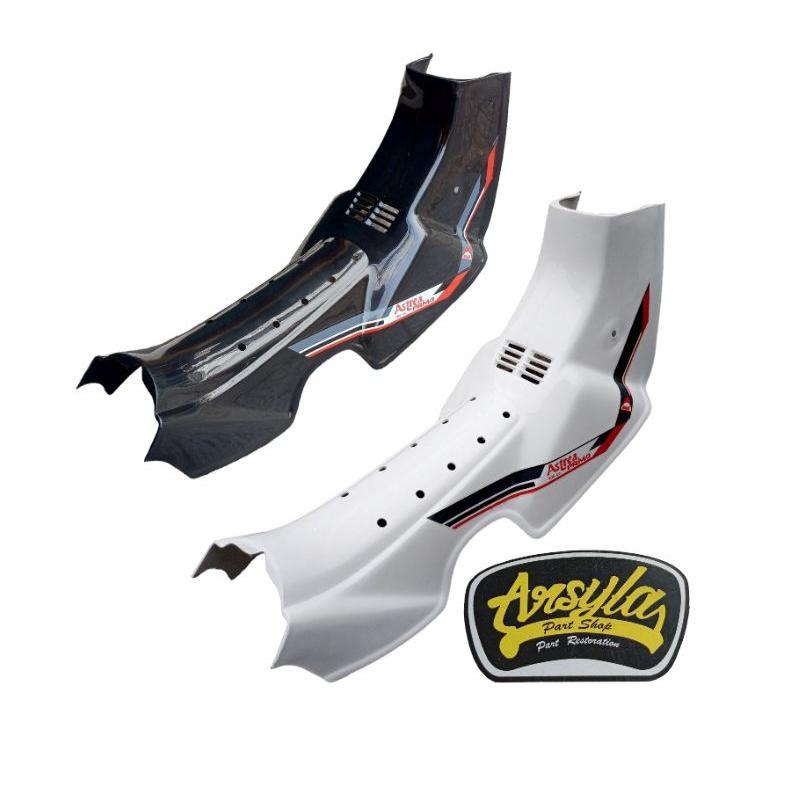 Legshield sayap tebeng tengah honda astrea prima hitam dan putih