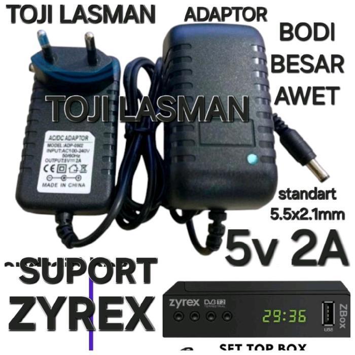 ( ADAPTOR STB SET TOP BOX BOK 5V 2A ) adapter  COLOKAN PSU TRAVO POWER SUPPLY ZIREX ZBOX Z  ANDROID 