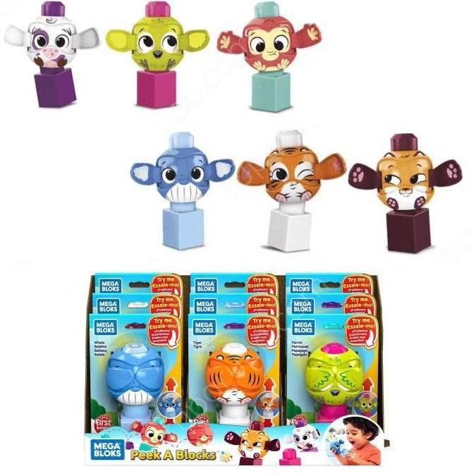 Mega Bloks Peek a Block Peek a Boo Rolling Animal Toy