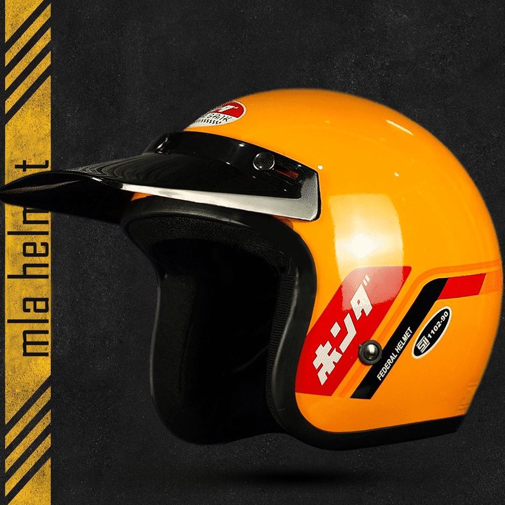 Helm Bogo Retro Honda Gank GL Series Pet Panjang Kaca Datar Kaca Cembung/Helm Dewasa SNI