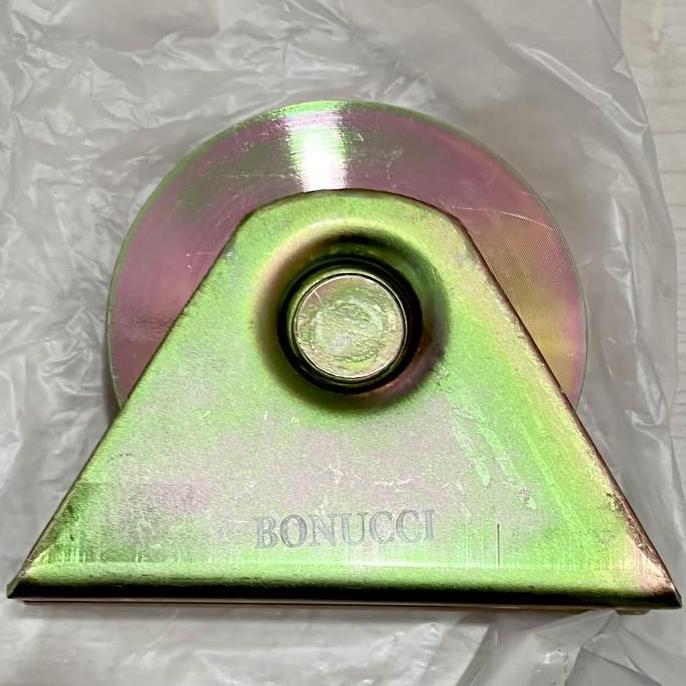 Roda Rel Pagar Bubut Besi AS Bearing Galvanized Sliding Gate Wheel V/U
