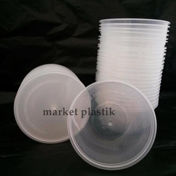 Thinwall Fim Bulat 400ml/Mangkok Plastik dan Tutup Plastik 25pcs