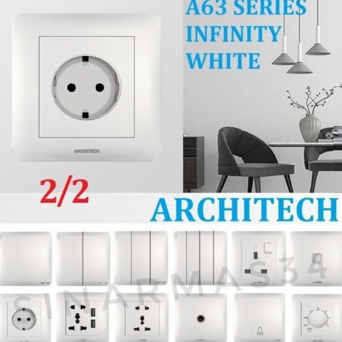 Stop Kontak Architech White Infinity