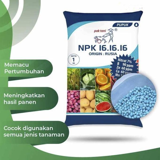 Pupuk NPK Pak Tani 16-16-16 Biru
