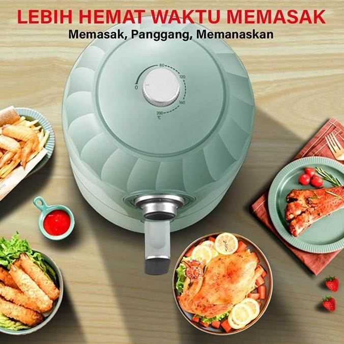 GM Bear Air Fryer Low Watt 2L 1166 - Alat Penggorengan Tanpa