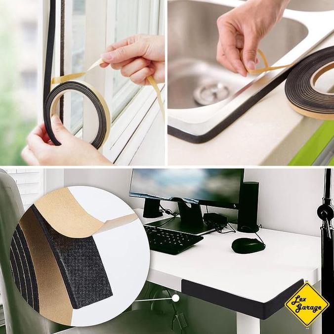 Door Seal Strip Busa Foam Peredam Suara Penutup Celah Pintu Jendela