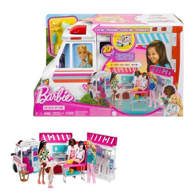 Original Mattel Barbie Care Clinic Playset - Ambulans 2-in-1 & Klinik Dokter Incl 20+ Aksesoris