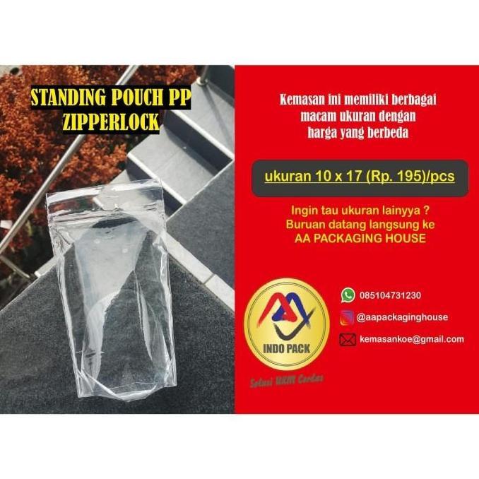 Kemasan Pudot stand pouch plastik 10x17