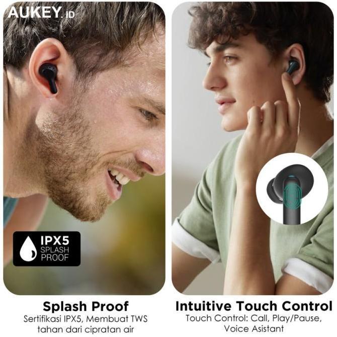 AUKEY TWS Bluetooth True Wireless Earphone IPX5 4G Earbuds EP-M1S