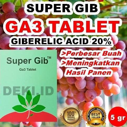 GA3 Supergib Tablet Hormon ZPT Giberelin Acid Super Gib GA 3 Tanaman
