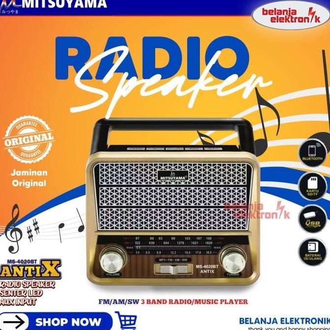 RADIO SENTER PORTABLE MITSUYAMA MS-4020BT ANTIX