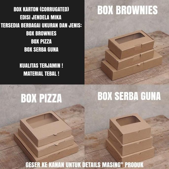 BOX PIZZA MIKA WINDOW - KOTAK BROWNIES - BOX KARTON SERBAGUNA