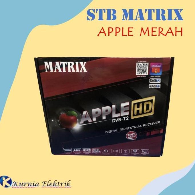 STB Matrix Apple Merah Set Top Box TV Digital Dongle Matrix