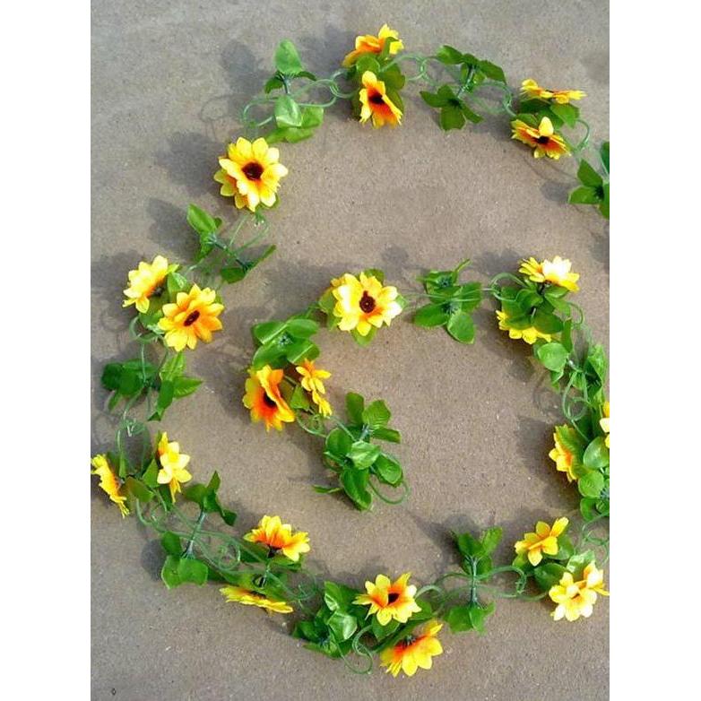 DAUN RAMBAT MATAHARI/DAUN BUNGA PLASTIK RAMBAT MATAHARI