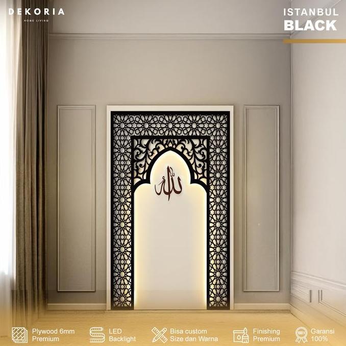 Mihrab Mushola Rumah Aesthetic Islamic + LED | ISTANBUL