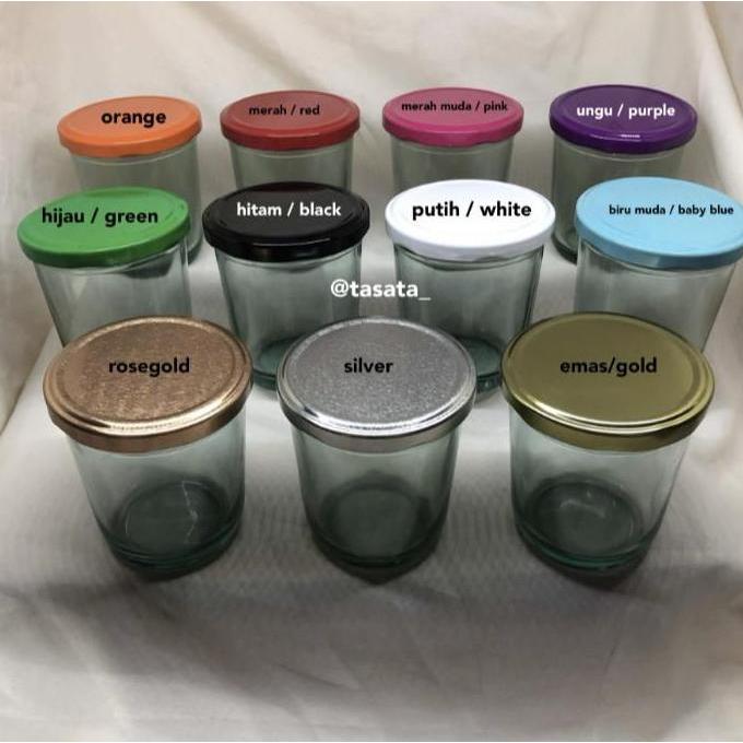 125ml Toples Jar Kaca+Tutup Seng, Mason Jar Botol Serbaguna, Cream pot