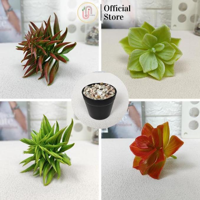 Kaktus Hias Mini Plastik Tangkai Tanpa Pot Artificial Ornamen Dekorasi Ruangan