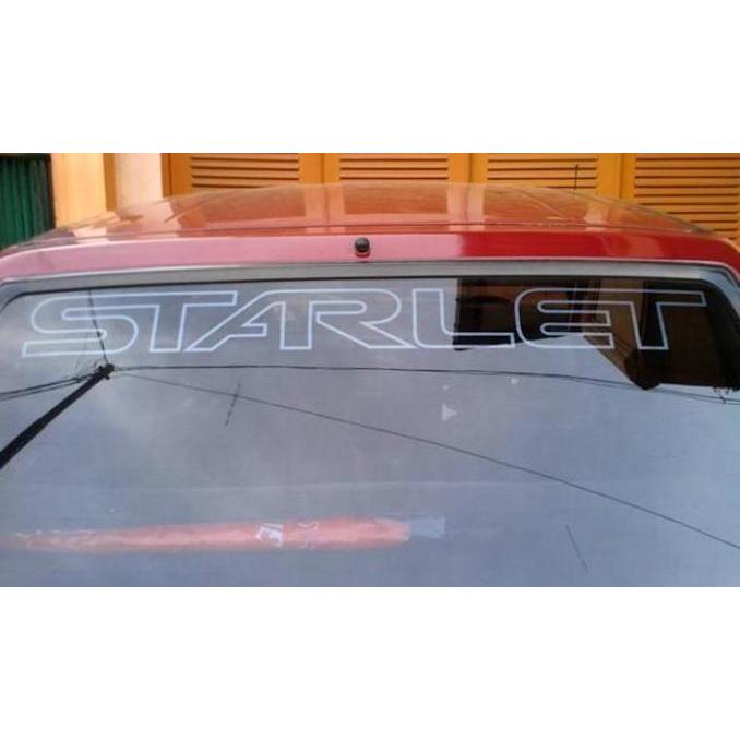 Stiker STARLET kaca Starlet Kotak