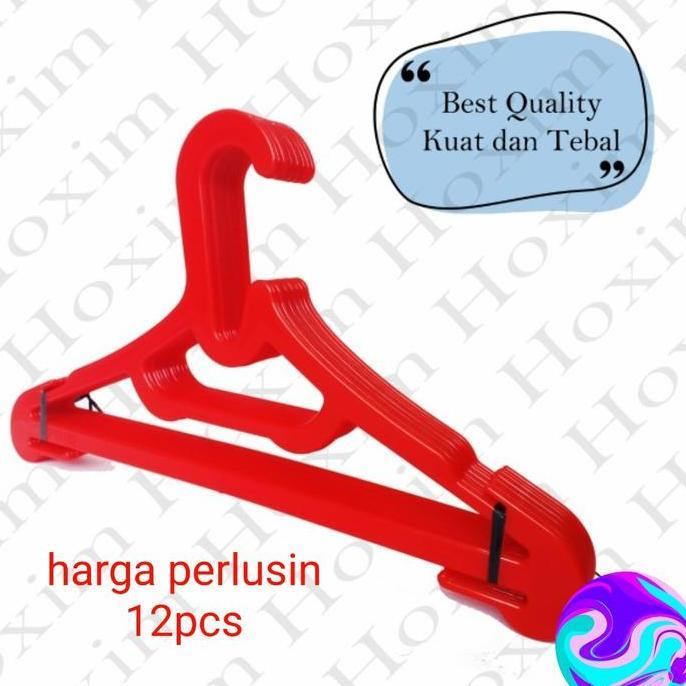 Hai_Hai- Hanger/Gantungan Baju Plastik /Warna Pp Merah Hoxim Spider