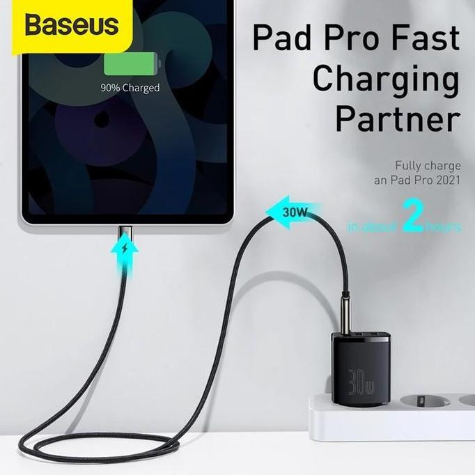 Baseus - Kepala charger - Quick Charger 30W Type-C + Dual port USB