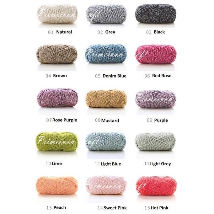 Lansungaja- Benang Rajut Katun Semprot Wol /Benang Rajut Stonewashed Sw1