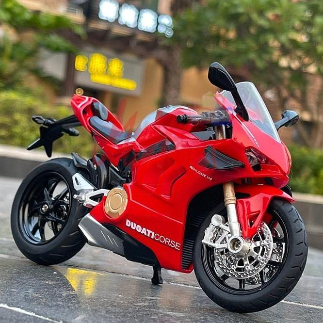 Diecast Huayi Ducati Panale V4S 112 Alloy El Balap Cocok Untuk Koleksi Atau Hadiah Anakanak Miniatur