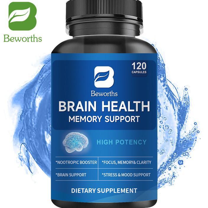 Beworths Brain Health Supplement Nootropic Capsules120Pcs For Focus, Memory & Clarity Support Nootro