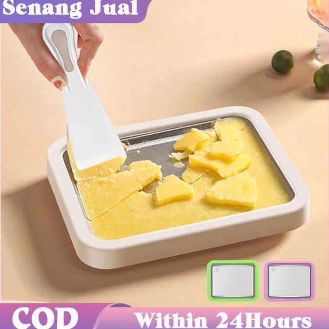 BAKUL Roll Yogurt Fried Ice Pan Alat Pembuat Ice Cream Dan Yogurt Es Krim Alat Pembuat Es Krim