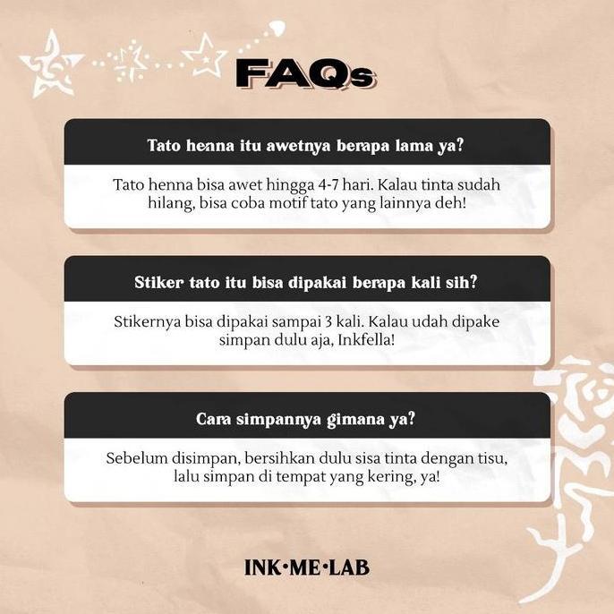 Neiru- Henna Isi Ulang Tinta Tato 10Ml Hitam Merah Biru Ungu