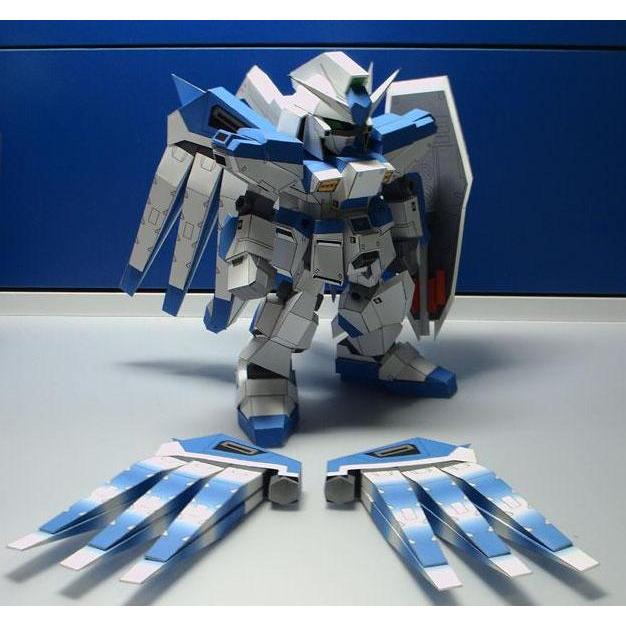 DIY Papercraft Pola Gundam SD RX-93-2 HiNu BC 160gms (DIY=Kertas)