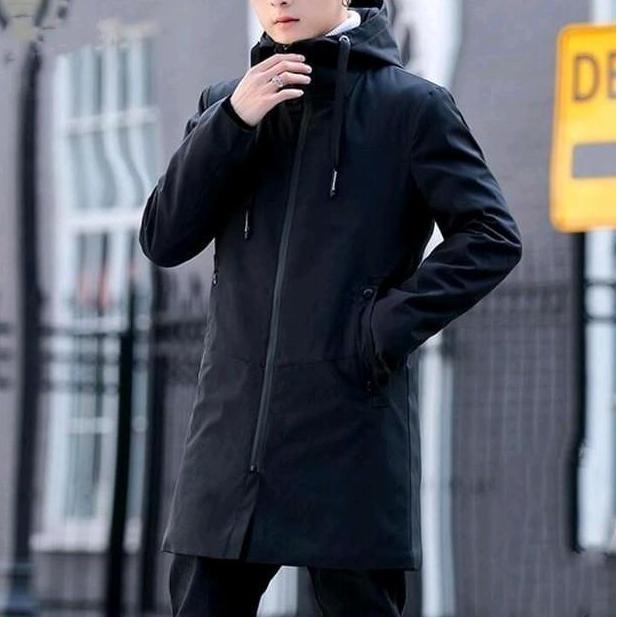 Jaket Pria Panjang Parasut Long coat Casual Tebal Parasut ANG