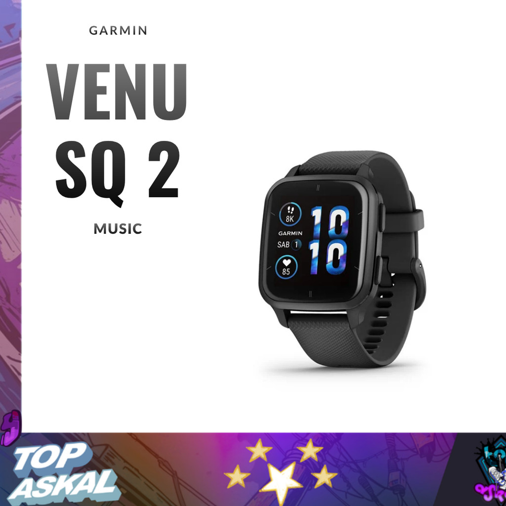 GARMIN Venu Sq 2 – Music Edition | [Second] | Jam Tangan SMARTWATCH | Display: Corning Gorilla Glass