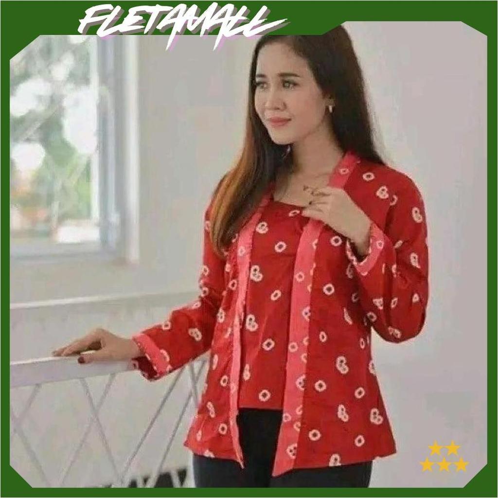 Batik Kebaya Kutubaru Jumputan Wanita Size Jumbo Solo GBM Promo