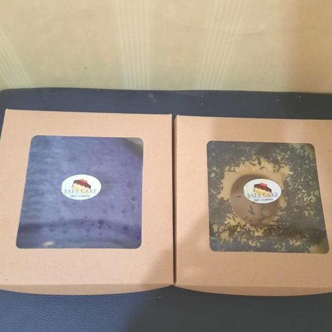 Dus kraft coklat 22x22x7,5 Laminasi / box Kotak nasi / kotak Kue cake