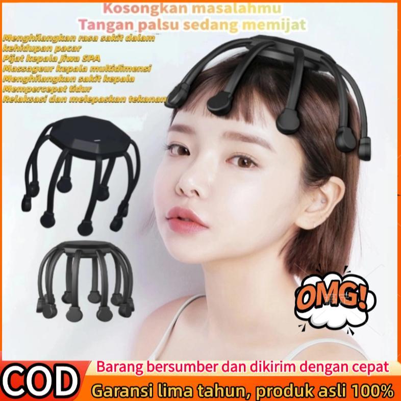 Alat Pijat Listrik Gurita Getaran Relaksasi Kulit Kepala Menggaruk Kepala Dekompresi Terapi Sakit Ke