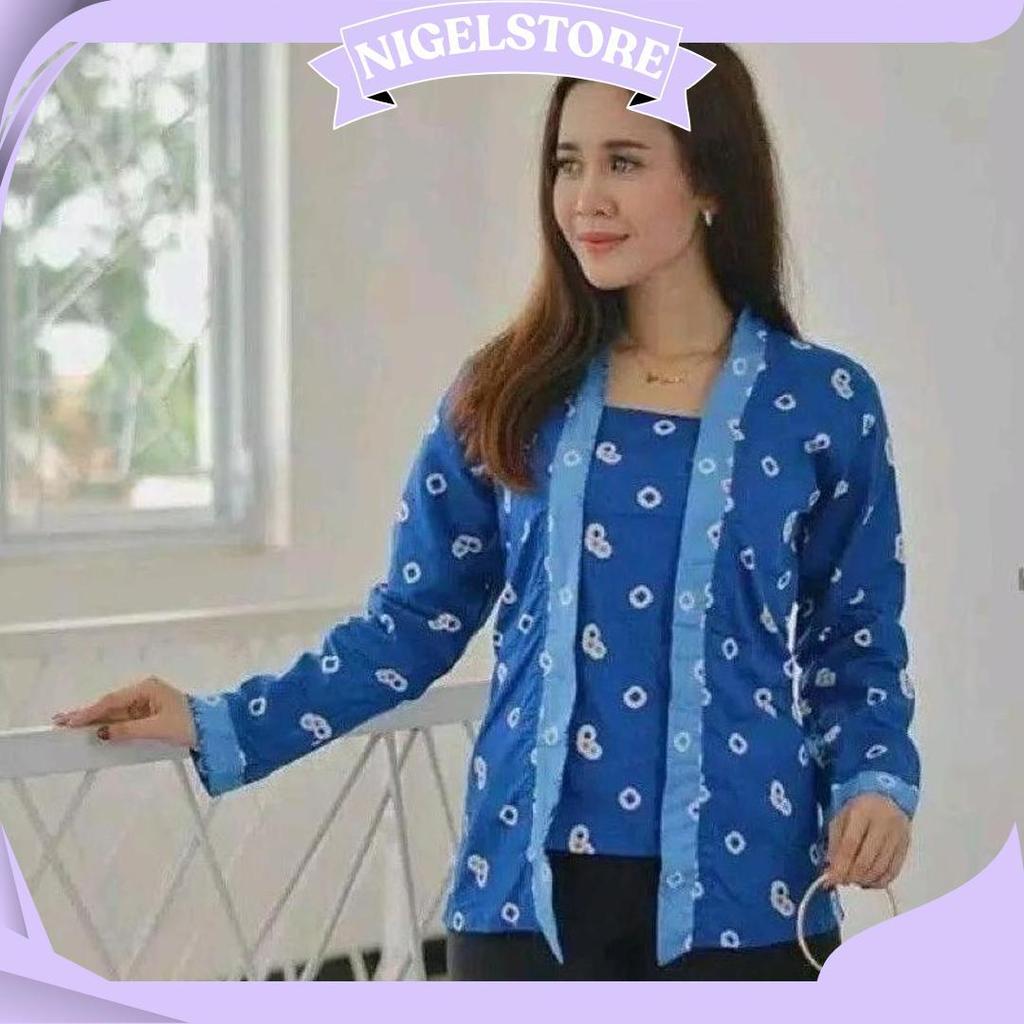 Batik Kebaya Kutubaru Jumputan Wanita Size Jumbo Solo GBM Termurah