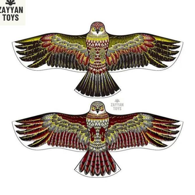 Layangan Elang Ramraman 1 Meter Layang Layang Layan Senar Buat Besar Kerangka Ram Raman Burung Walle