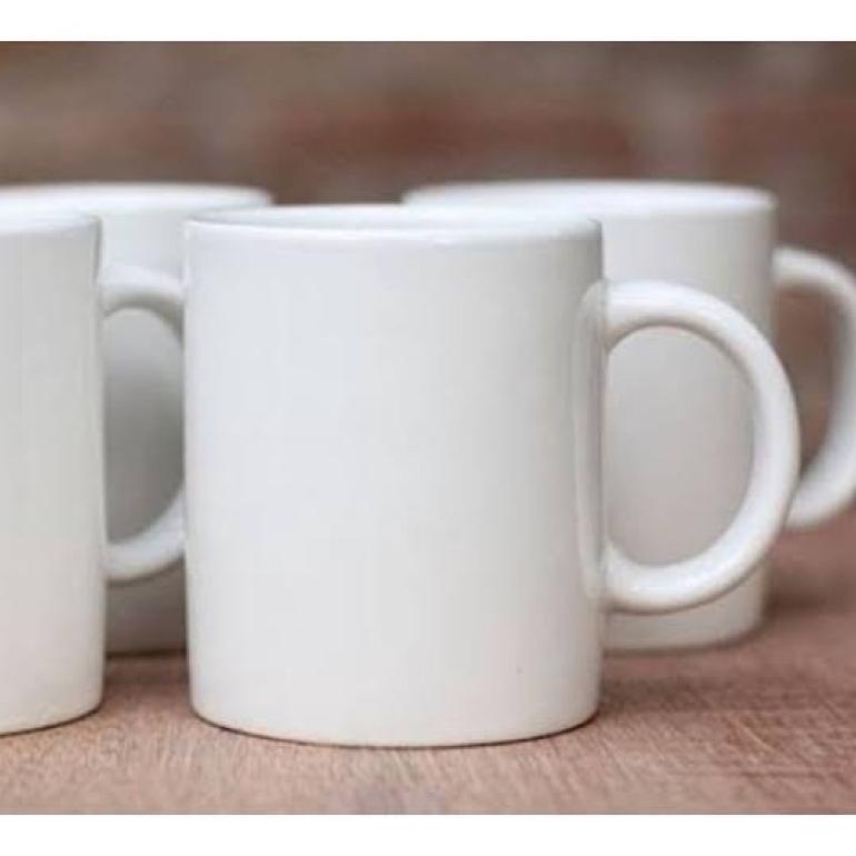 Mug Keramik Polos Putih/Hitam | Gelas Keramik | Gelas Souvenir New Product
