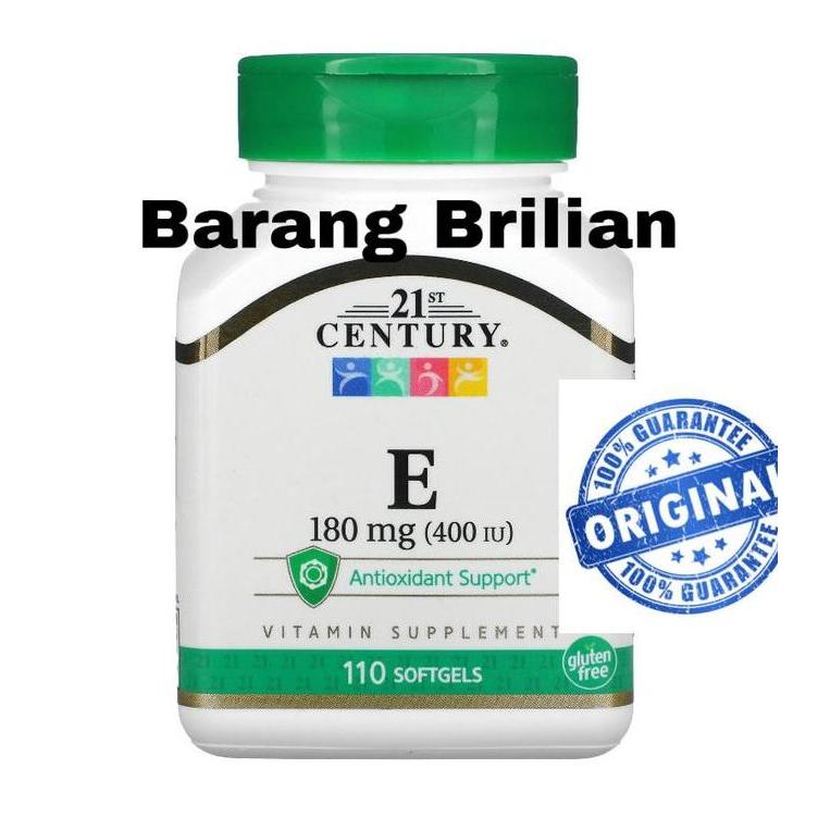 NEW 21ST CENTURY VITAMIN VIT E 180 MG 400 IU ANTIOXIDANT 110 250 SOFTGELS ORI