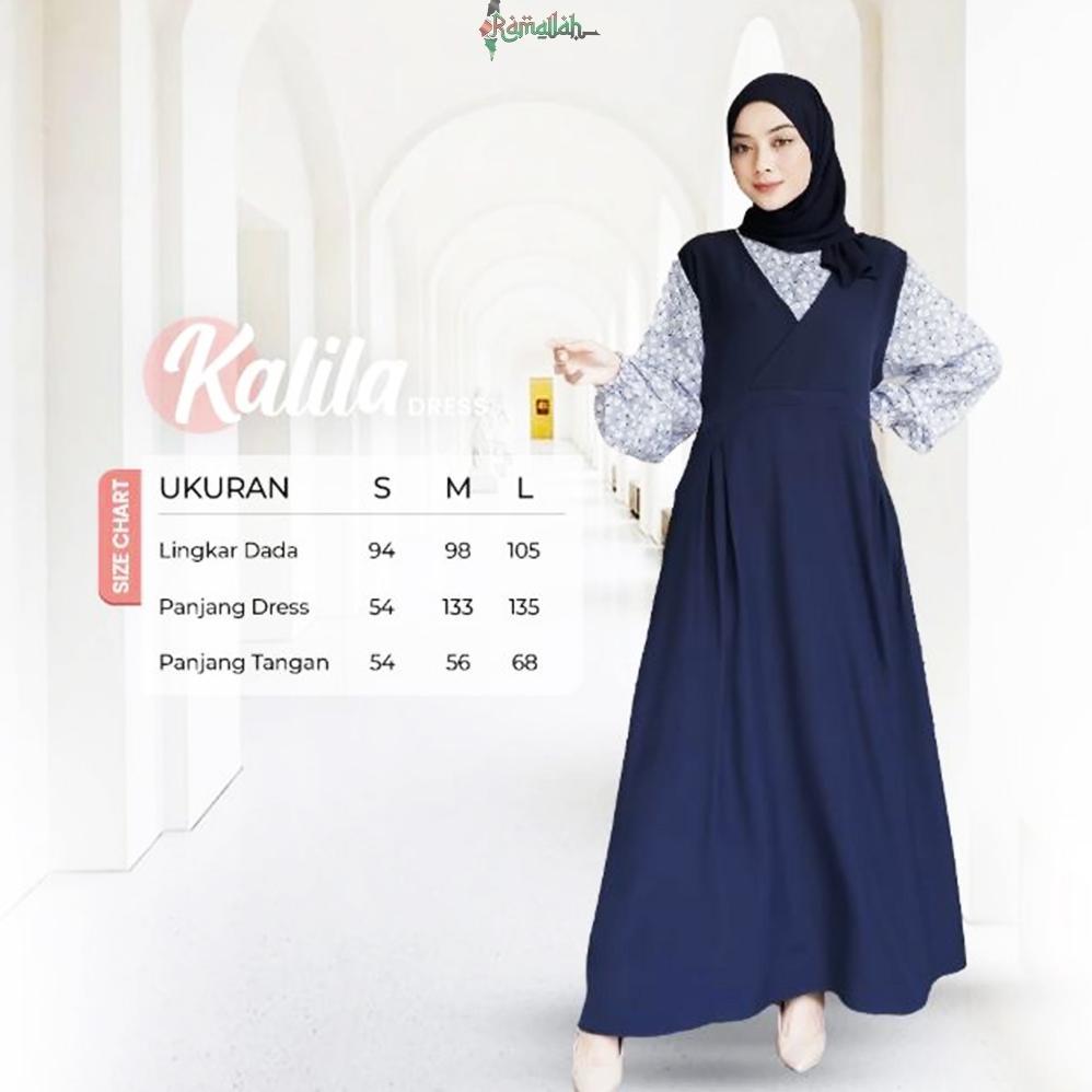 ORIGINAL KALILA DRESS MUSLIM KOREA GREENGREY GREENFOREST - GAMIS WANITA TERBARU SYAKILA TWILL PREMIU