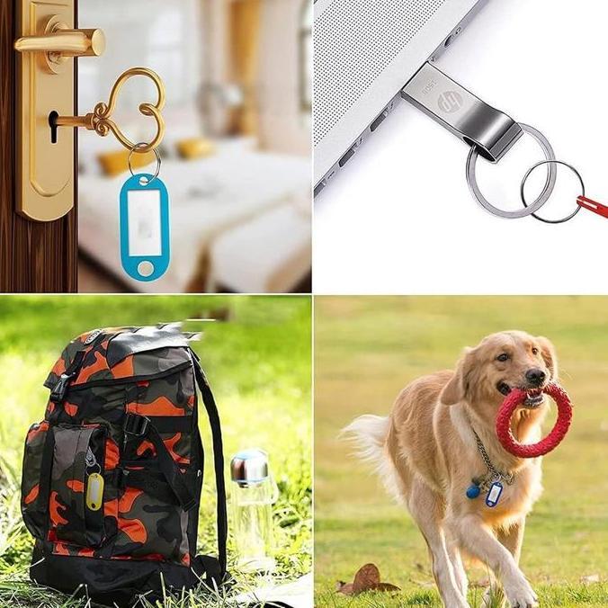 Sfp- Gantungan Kunci Label Nama Key Ring Plastik Name Tag Keychain Personalisasi Penamaan Kode Baran