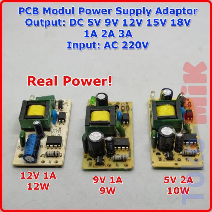 PCB Modul Adaptor Power Supply DC 5V 9V 12V 15V 18V 24V 1A 2A 3A 4A 5A
