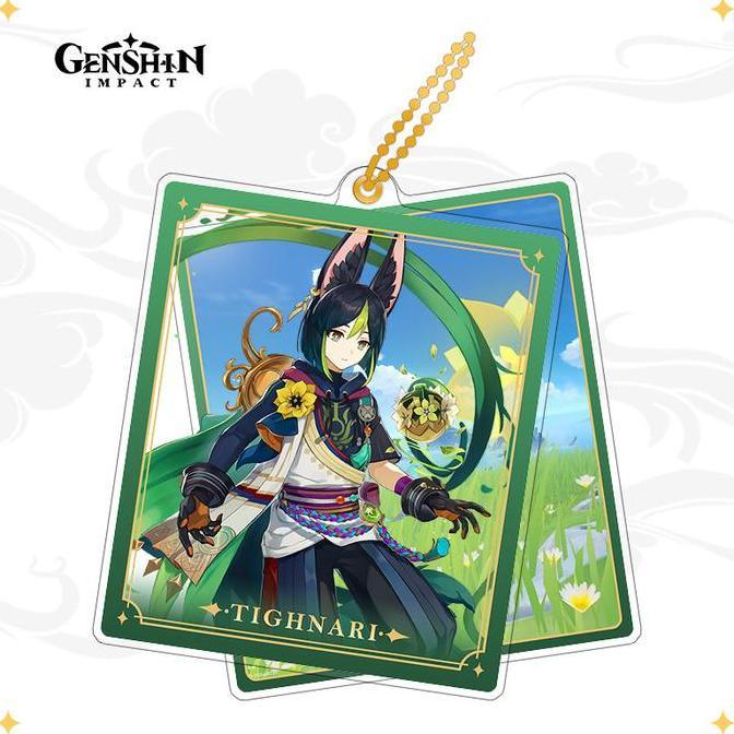 Sfp- Genshin Impact Gantungan Kunci Double Acrylic Tighnari Kazuha Xiao