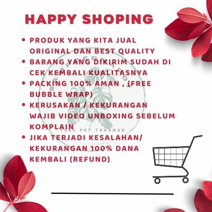 Parkx- Pot Bunga Tanaman Plastik Hitam 40Cm