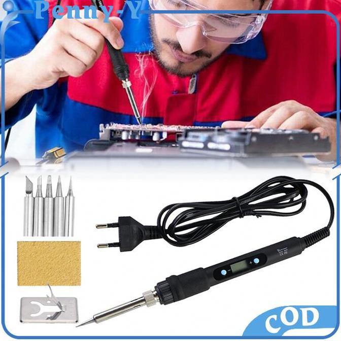 IND 80w Set Soldering Iron Adjustable Solder Electric Solder 80watt Digital Lcd Display