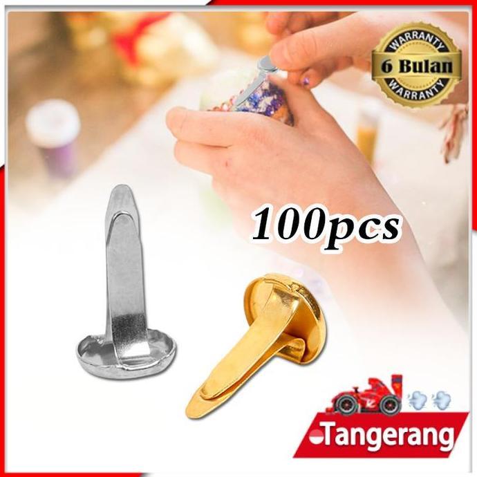RPG 100pcs File Fastener Stainless / Paper Fastener Split Pins / Paku Belah Pengikat Kertas